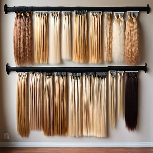 a wall of hair extensions.jpg