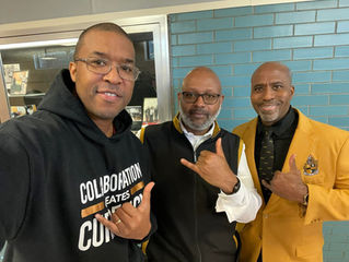 Coach YB with Brothers of Alpha Phi Alpha Fraternity