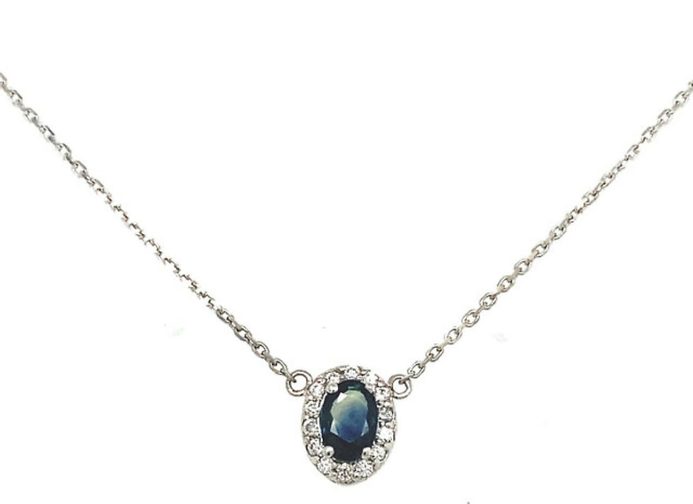 Collar Dalila (Zafiro, Esmeralda, Rubí, Morganita y Diamantes)