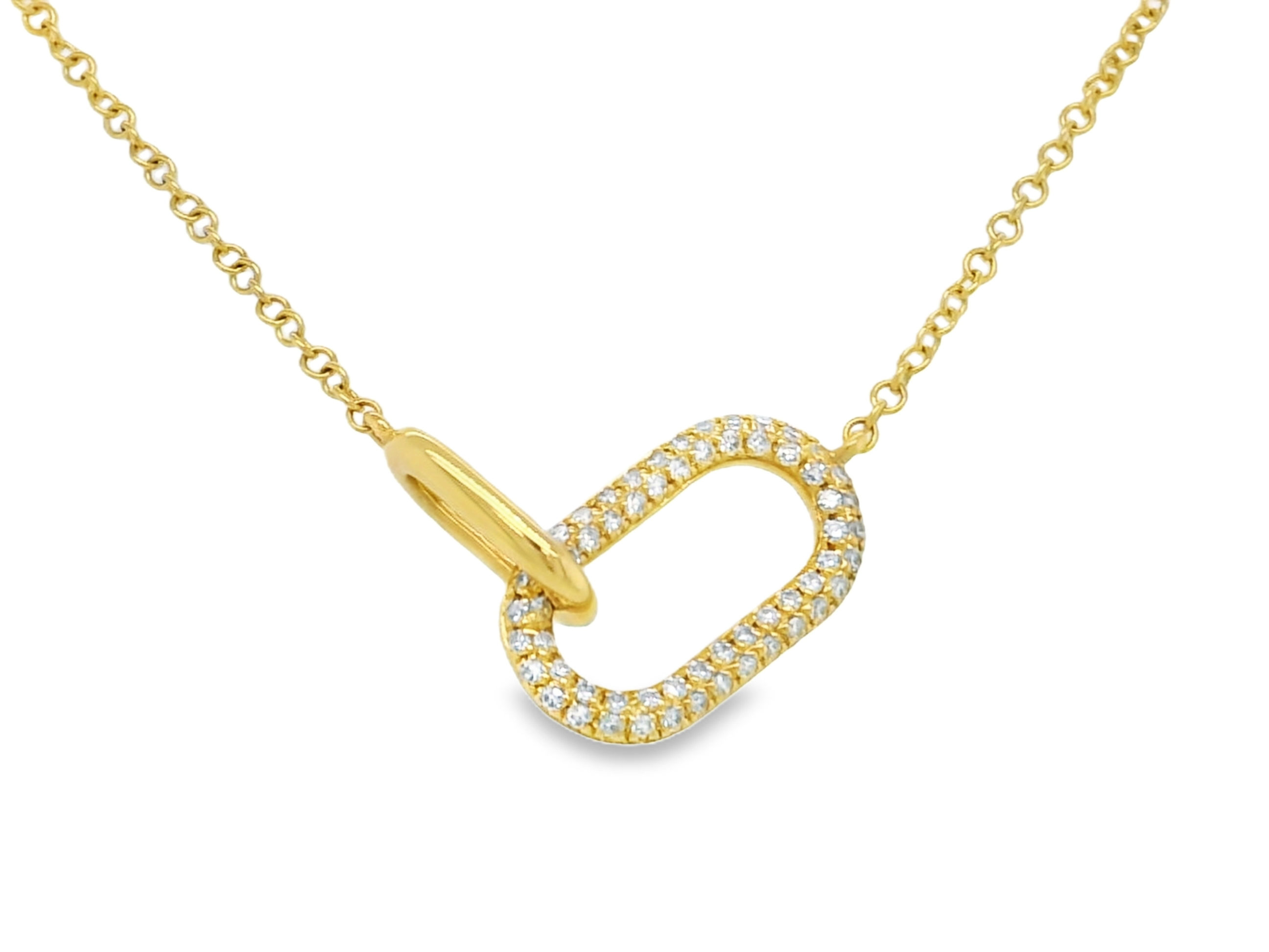 Collar Dos Eslabones con Diamantes