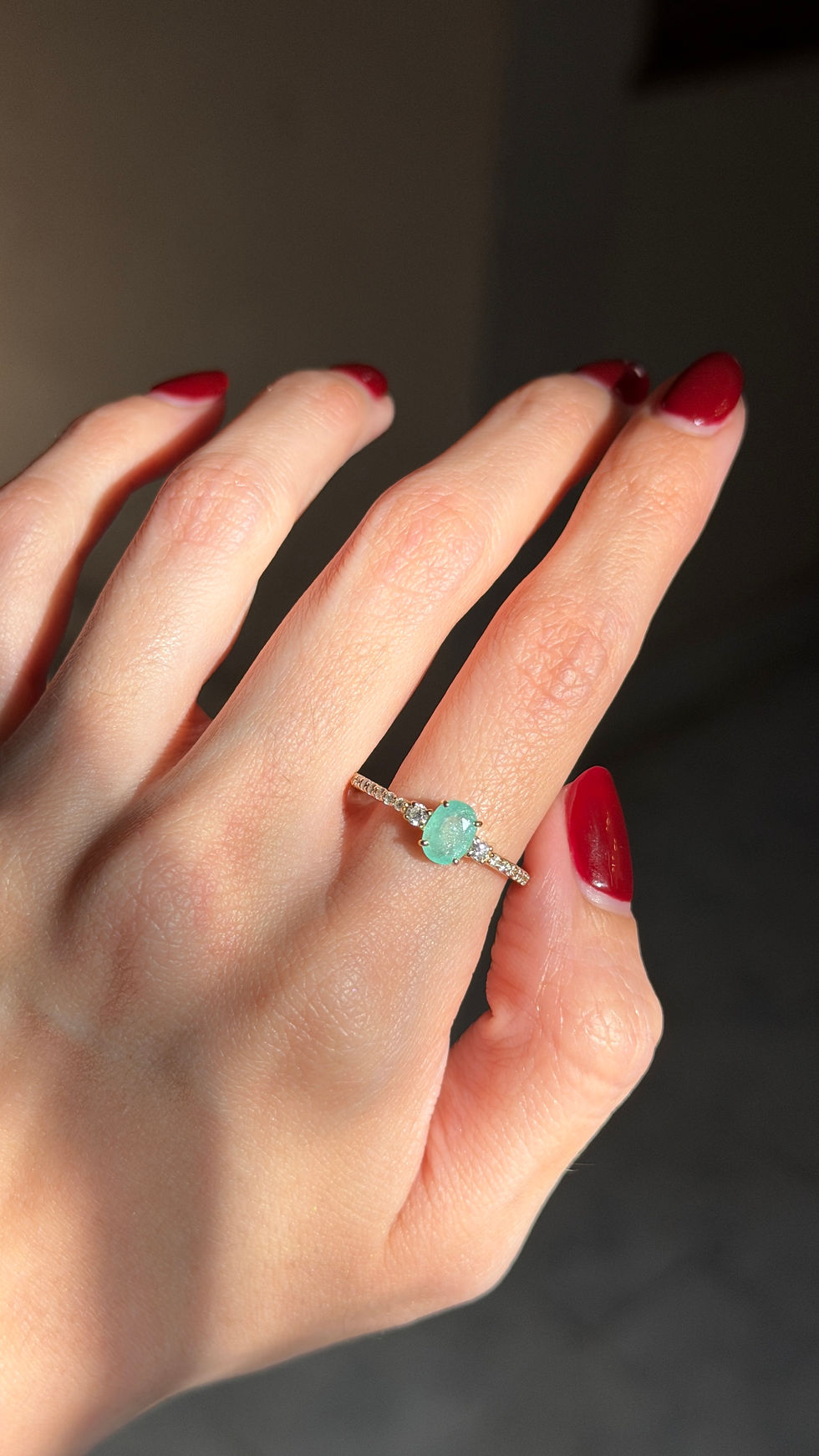 Miniatura: Anillo Andrea Turmalina Paraíba y Diamantes