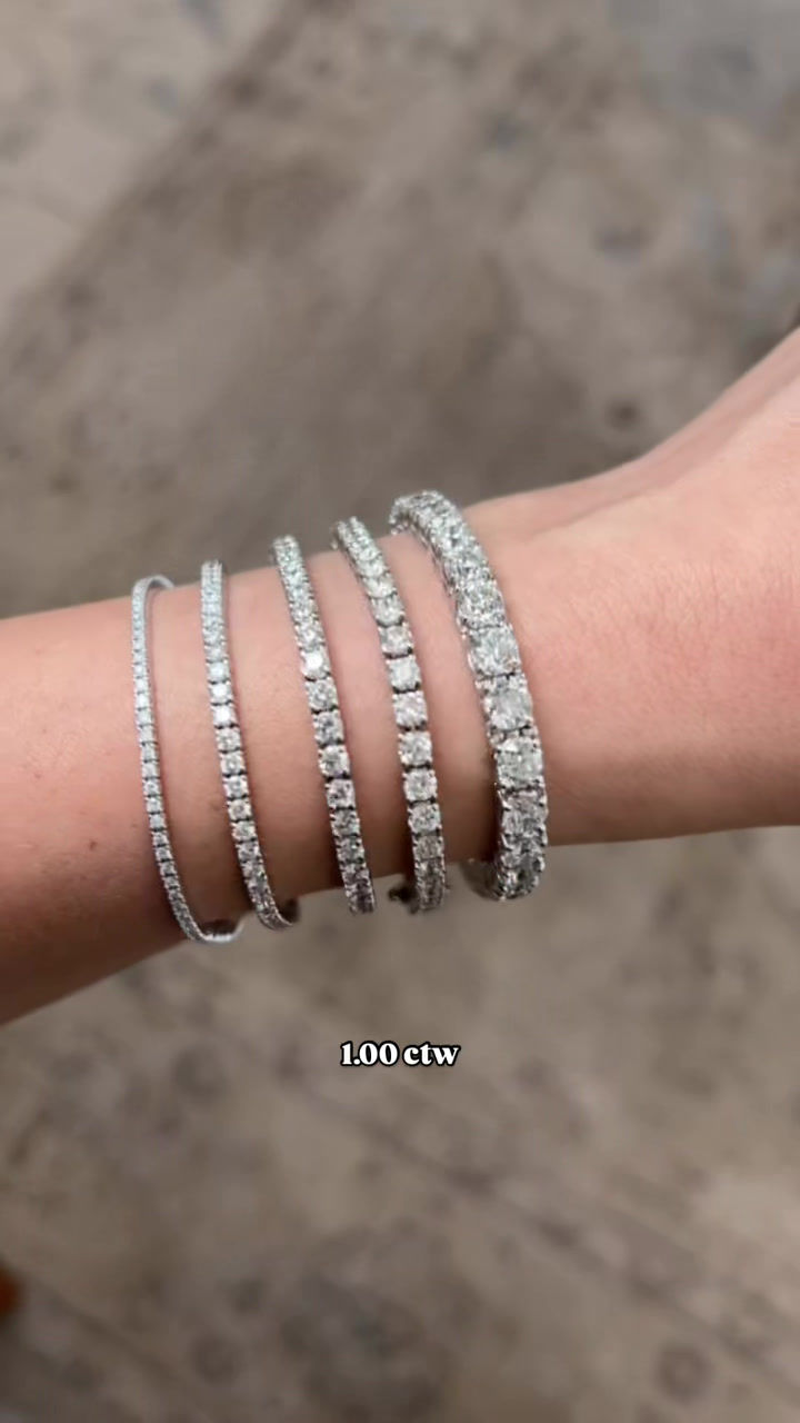 Miniatura: Pulsera Tennis de Diamantes Montadura Clásica
