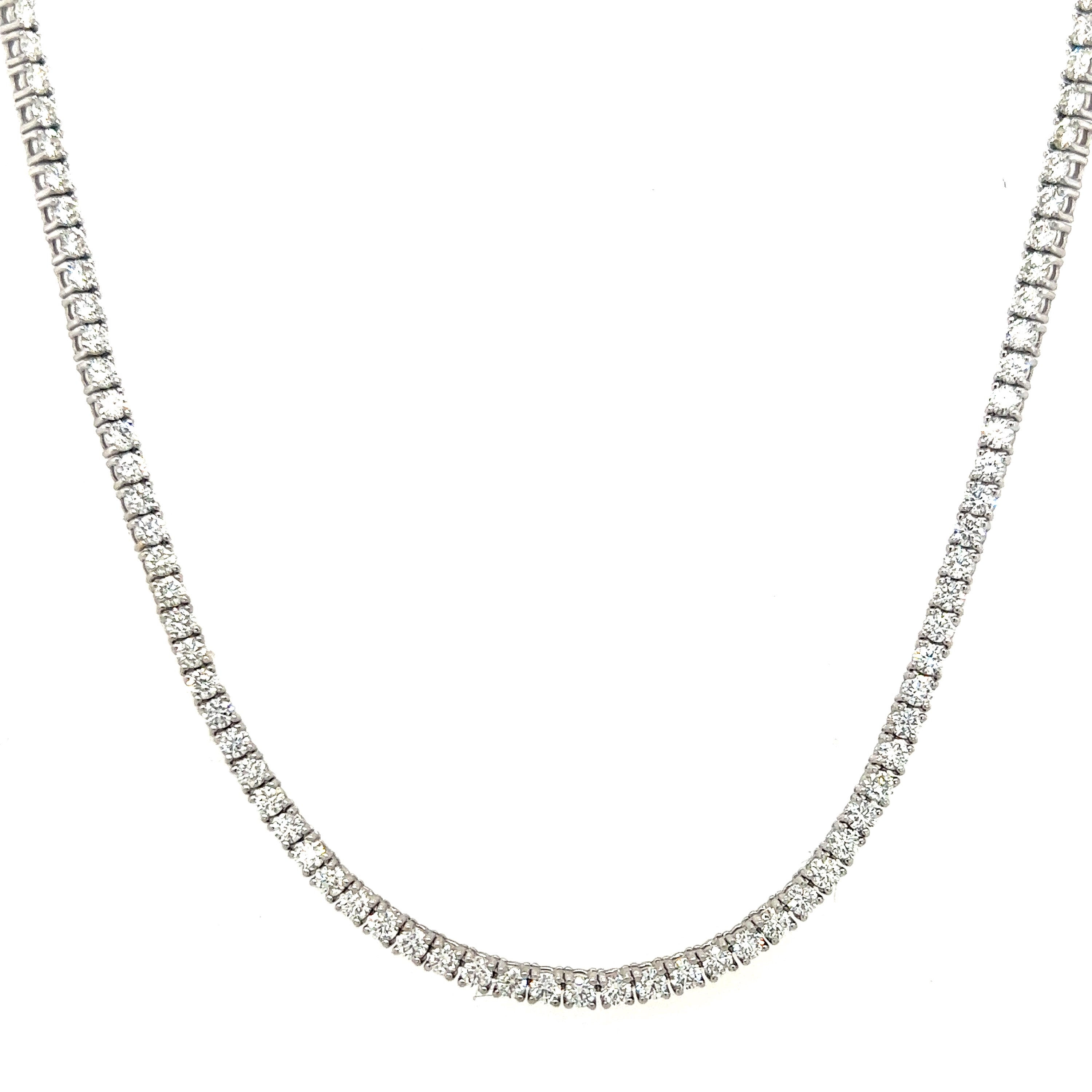 Collar Tennis de Diamantes Montadura Clásica 4 Uñas