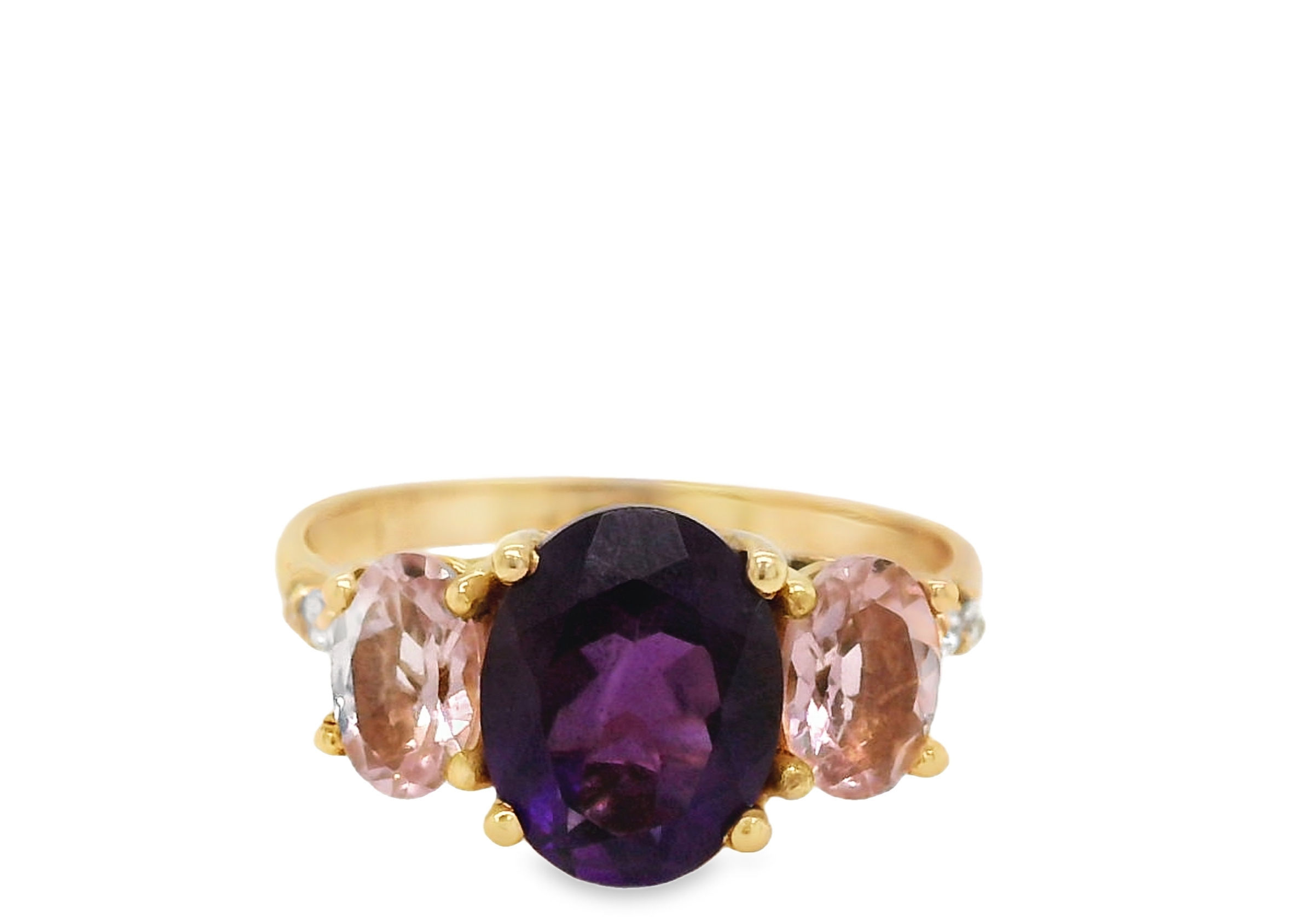 Anillo Patricia(Amatista y Turmalinas o London Blue y Aguamarinas con Diamantes)