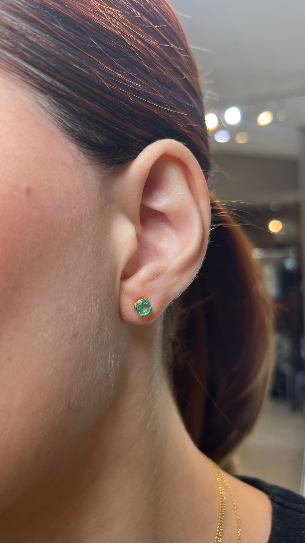 Miniatura: Aretes de Varias Piedras Redondas 1.00ctw