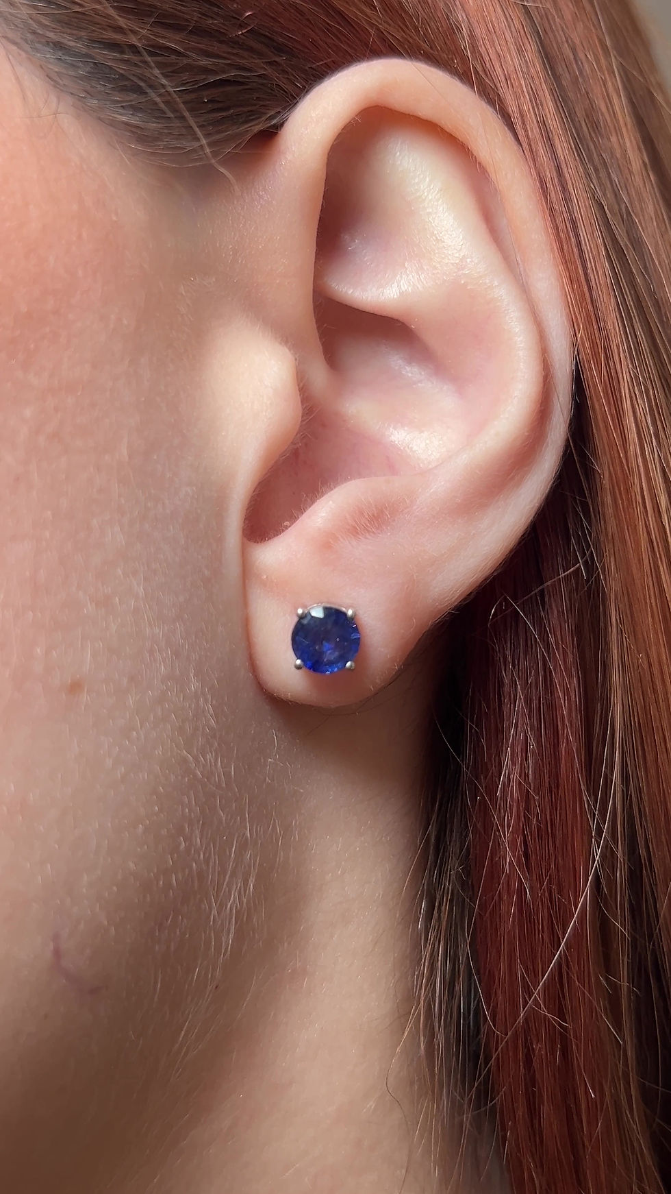 Miniatura: Aretes Zafiros Redondos 2.00ctw (1.00ct Cada Uno)