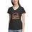 Thumbnail: Women's 100% Cotton V‑Neck Grey Tape Gear T‑shirt