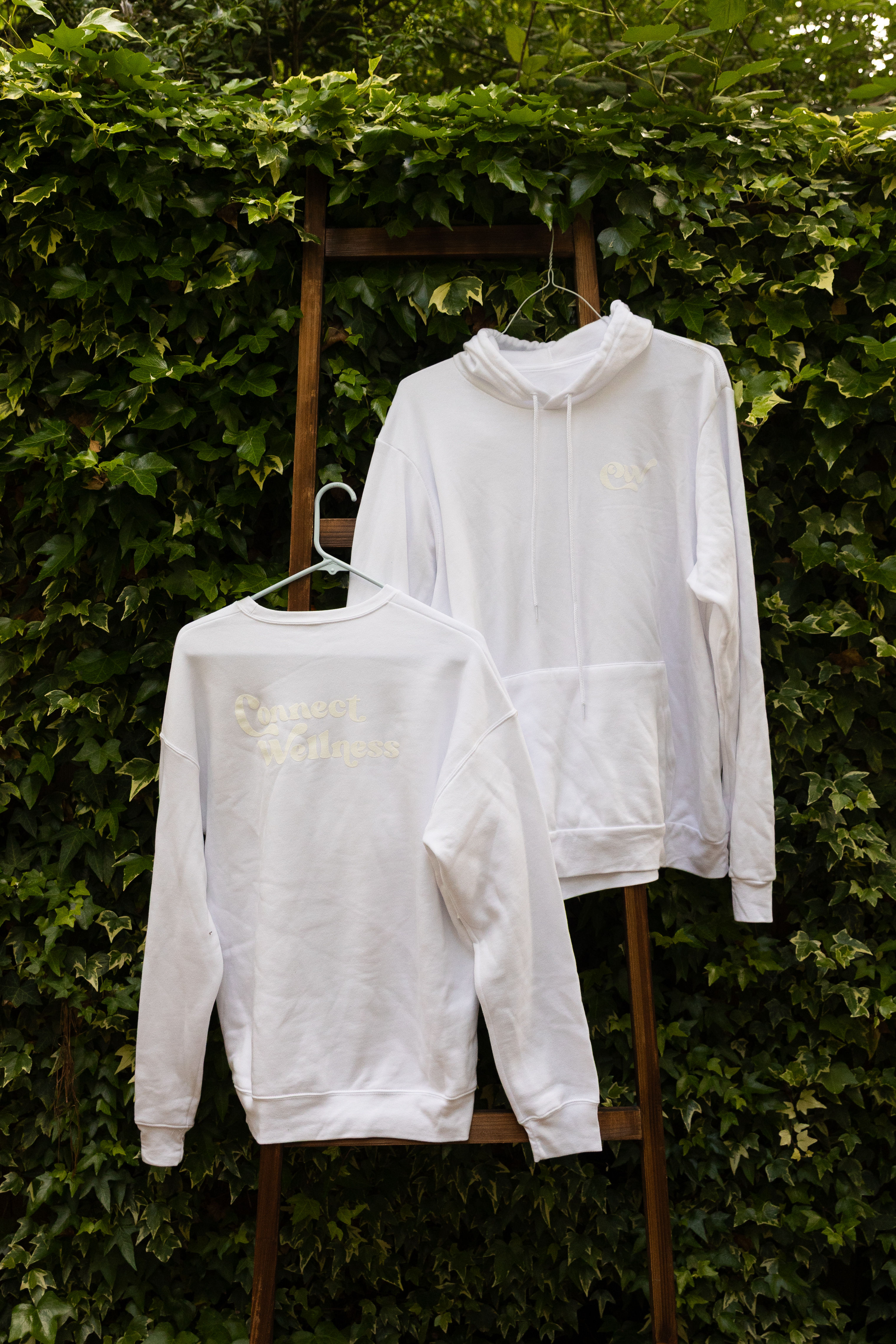 Solid white CW hoodie pullover hoodie for ice dye