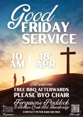 Flyer 2025 Good Friday Service Hurstbridge Combined Churches