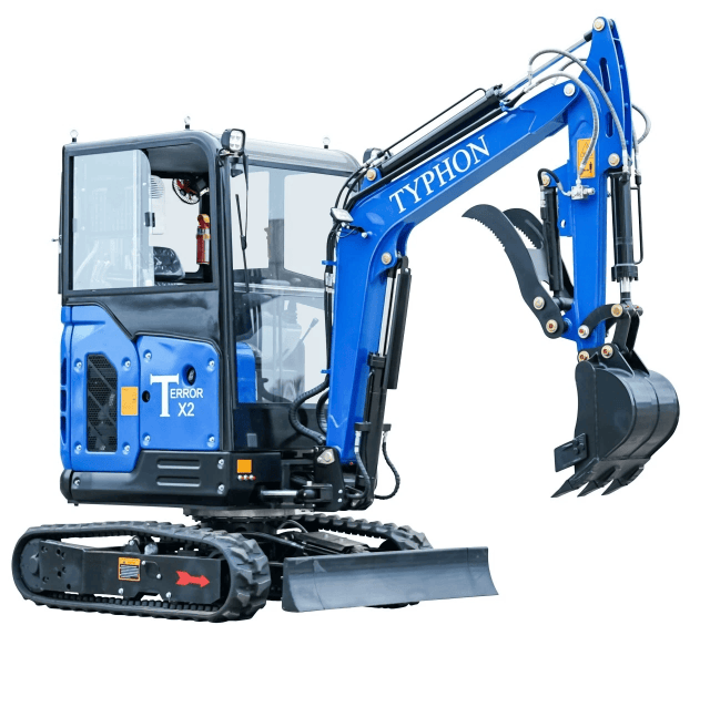 Thumbnail: TYPHON TERROR X2 Mini Excavator 2.7 Ton Trench Digger EPA Diesel Kubota V1505