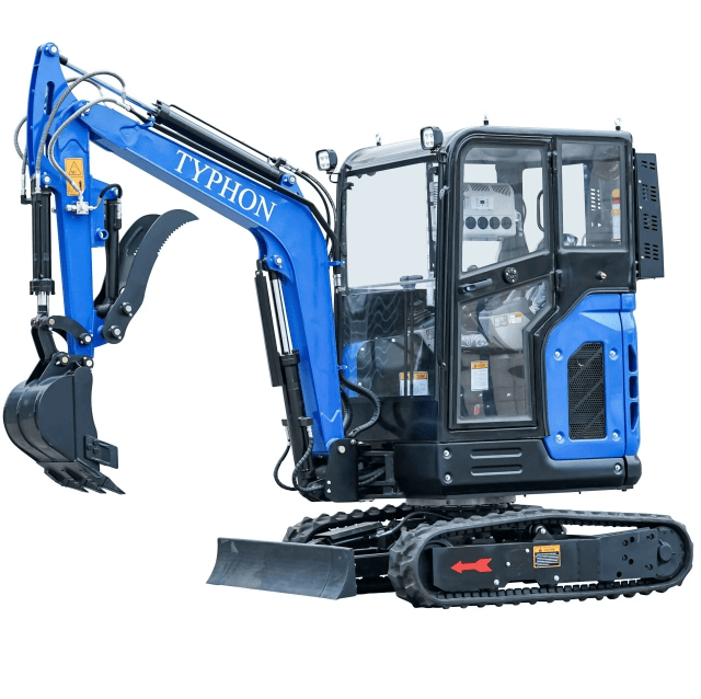 Thumbnail: TYPHON TERROR X2 Mini Excavator 2.7 Ton Trench Digger EPA Diesel Kubota V1505