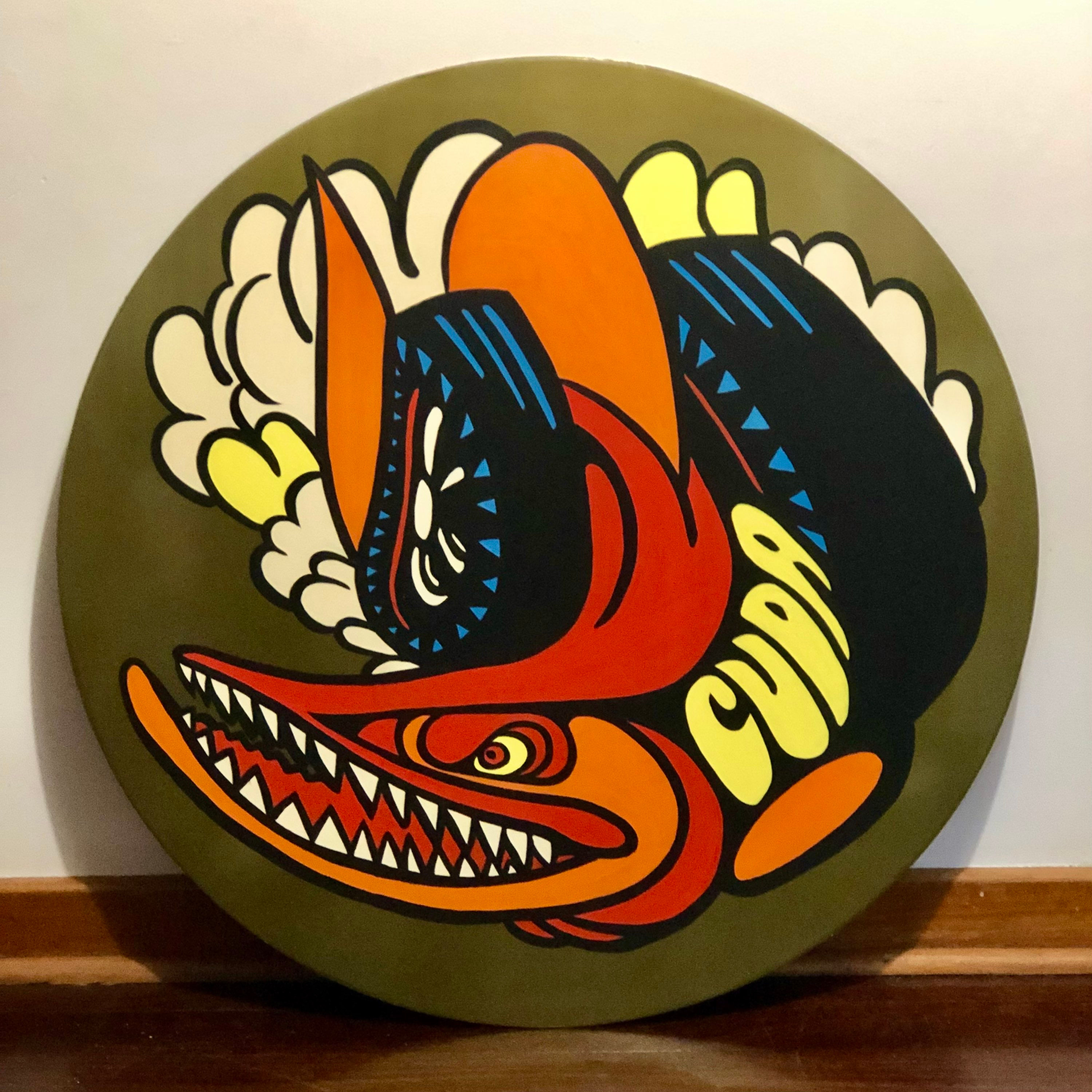 “ THE REAL BARRA” HAND PAINTED GOLD FIBREGLASS SIGN