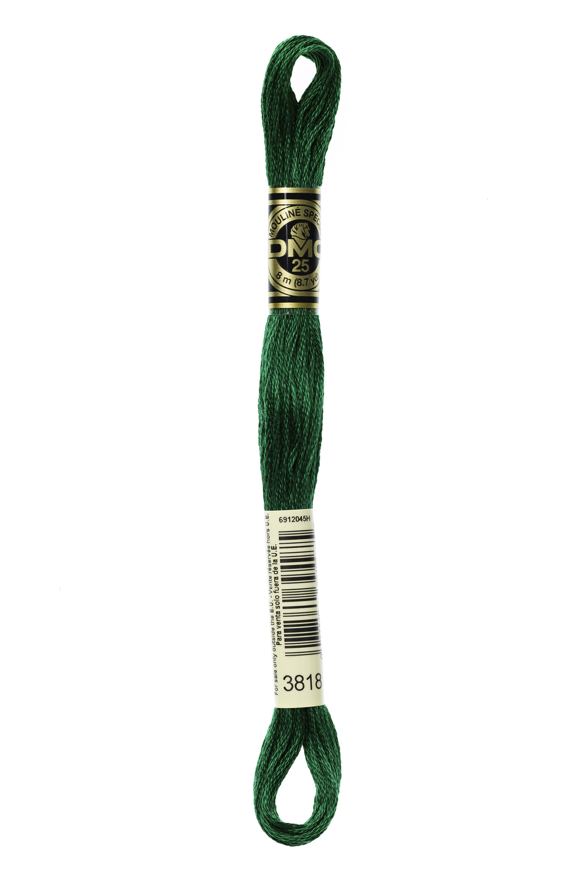 DMC Stranded Cotton 3818 Ultra Very Dark Emerald Green