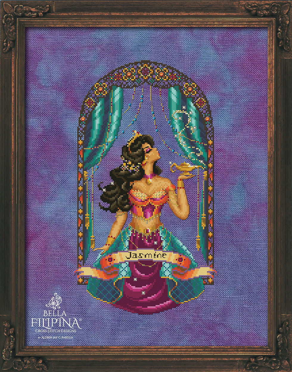 Bella Filipina Designs BF054 The Magic Lamp cross stitch chart.