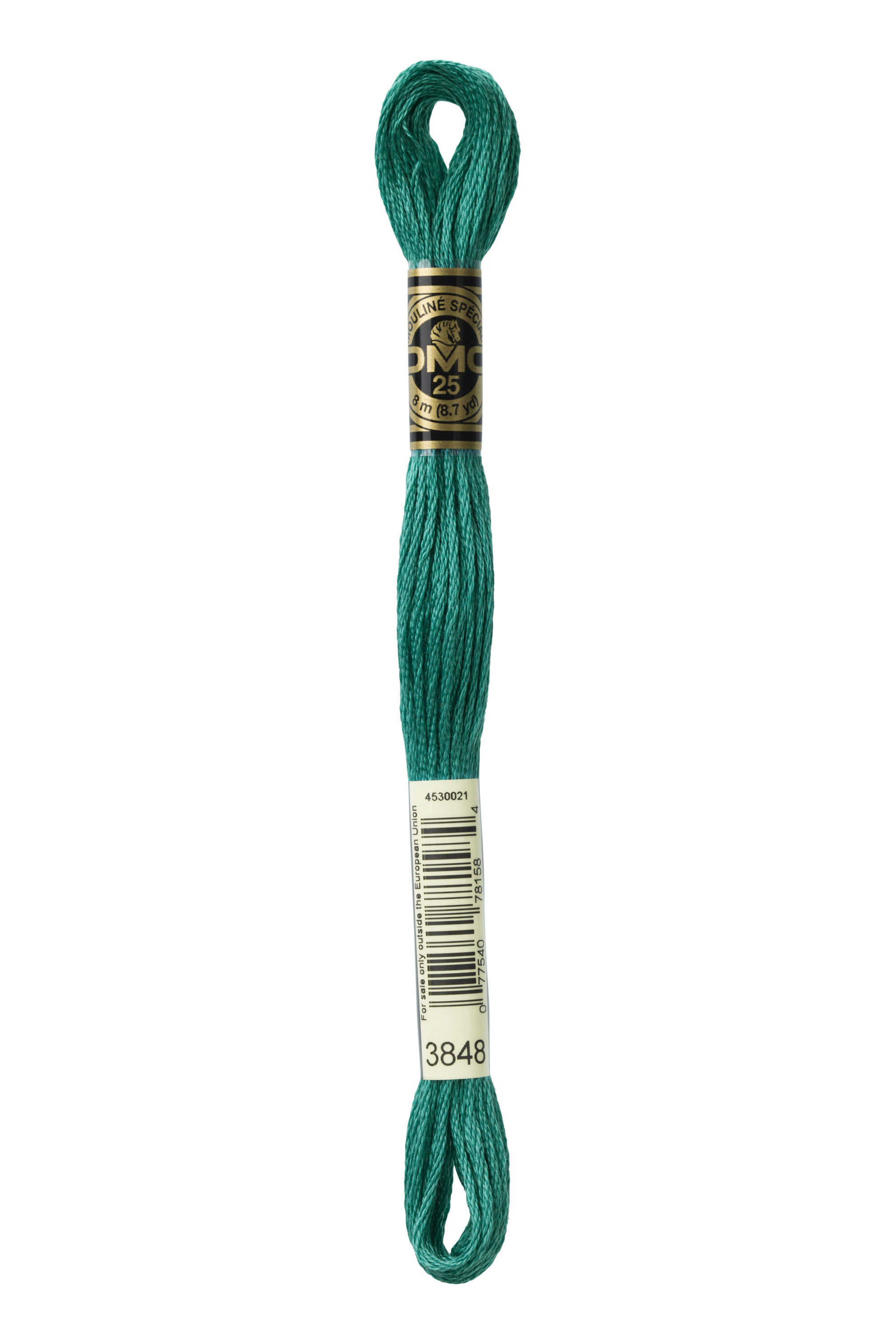DMC Stranded Cotton 3848 Medium Teal Green