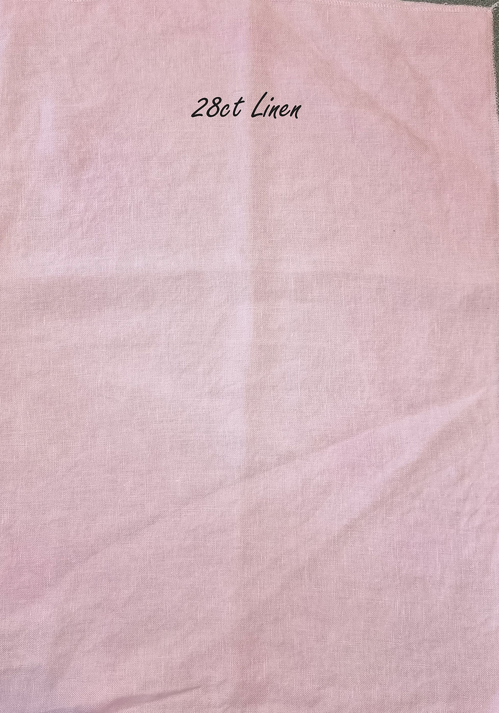 Thumbnail: Rosewater Mist- hand dyed cross stitch fabric 28ct linen