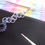 Thumbnail: Chain Maille Project Bag Zipper Pull Key Chain - Silver, Black & Lilac