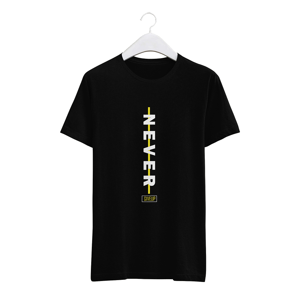 Thumbnail: NEVER GIVE UP TSHIRT (BLACK)