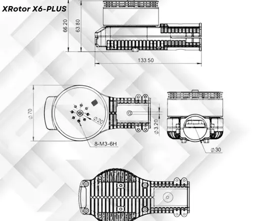 Thumbnail: Hobbywing XRotor X6 Plus Motor – Heavy-Lift Agriculture Drone Motor (150 KV)