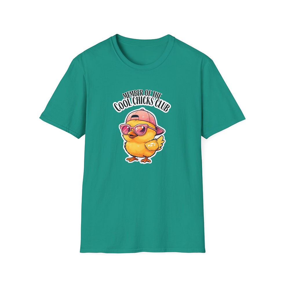 Thumbnail: Cool Chicks Club Funny Chicken Tee Unisex Softstyle T-Shirt