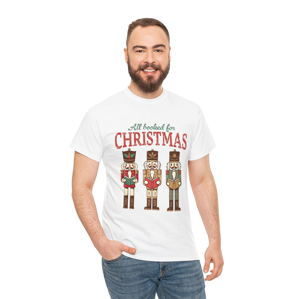 Thumbnail: All Booked for Christmas Nutcrackers Tee