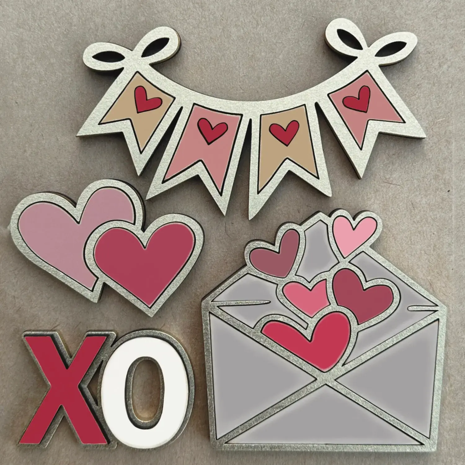 Valentine-Themed Magnet Collection (Set of 4)