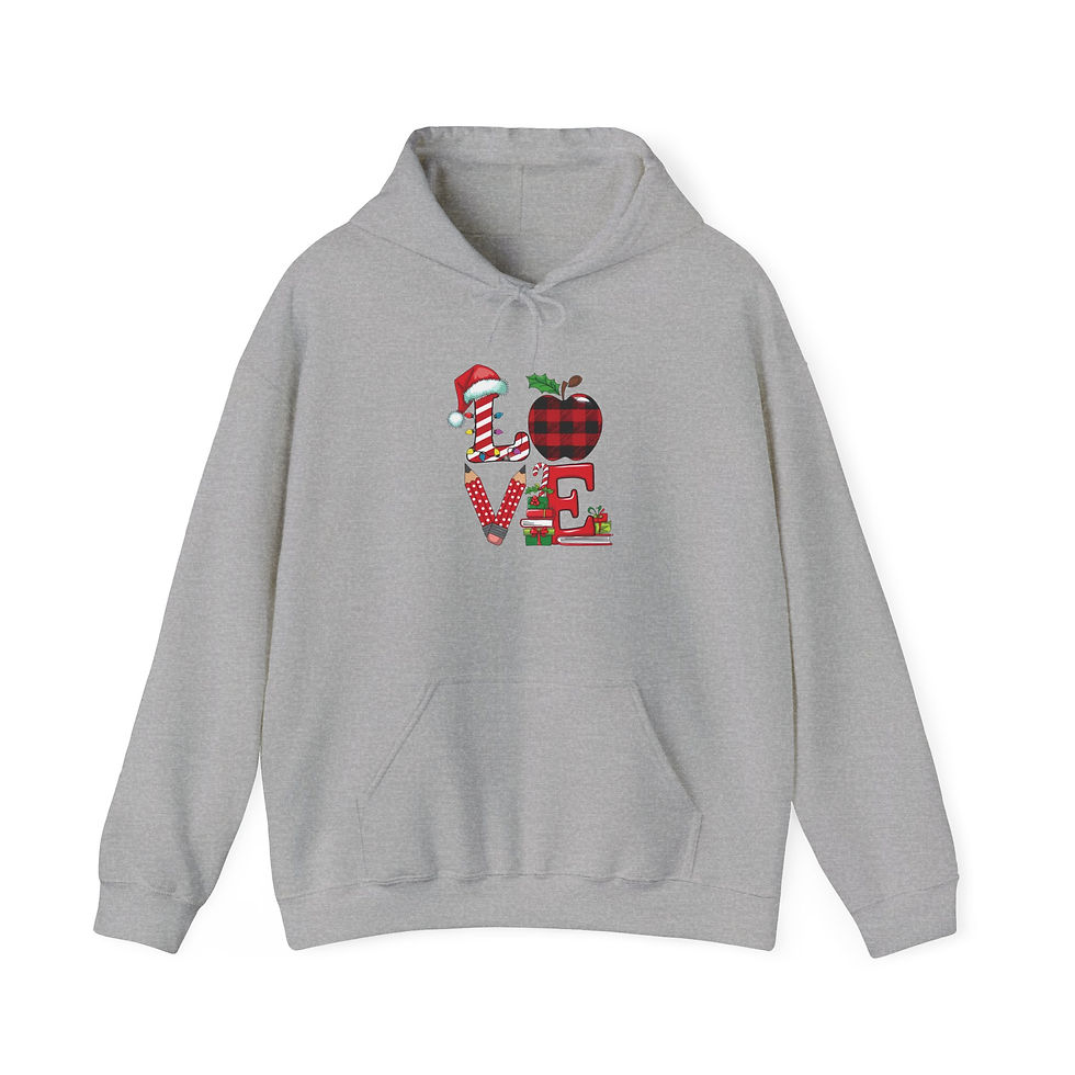 Thumbnail: LOVE Teacher Christmas Sweater Hoodie