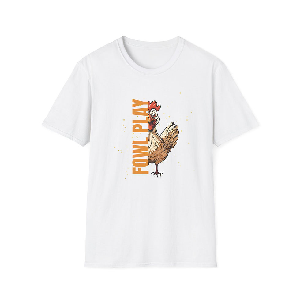 Thumbnail: Fowl Play Funny Chicken Tee Unisex Softstyle T-Shirt