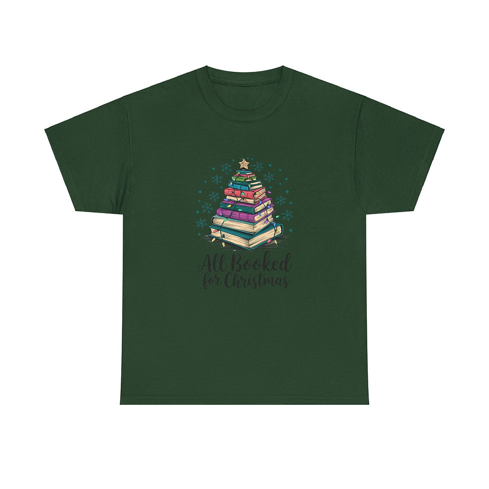 Thumbnail: All Booked for Christmas (2) Teacher Christmas Shirt Tee