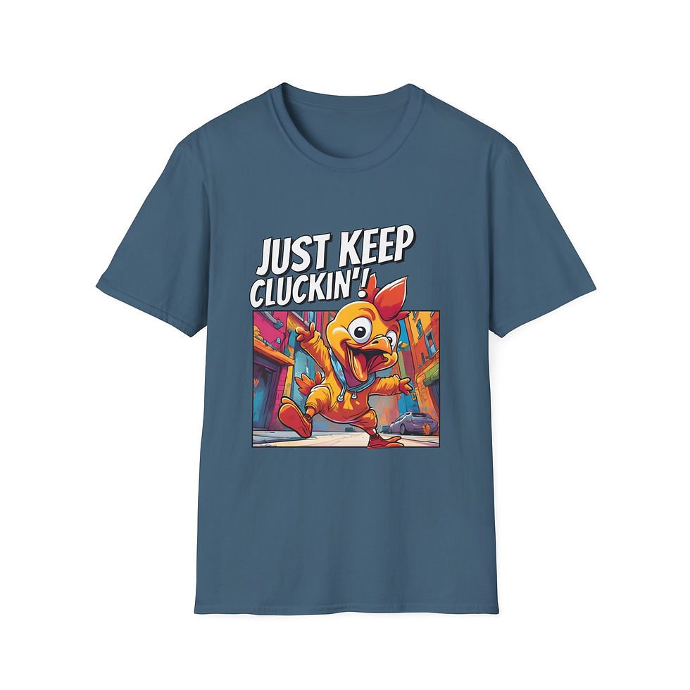 Thumbnail: Just Keep Cluckin' Funny Chicken Tee Unisex Softstyle T-Shirt