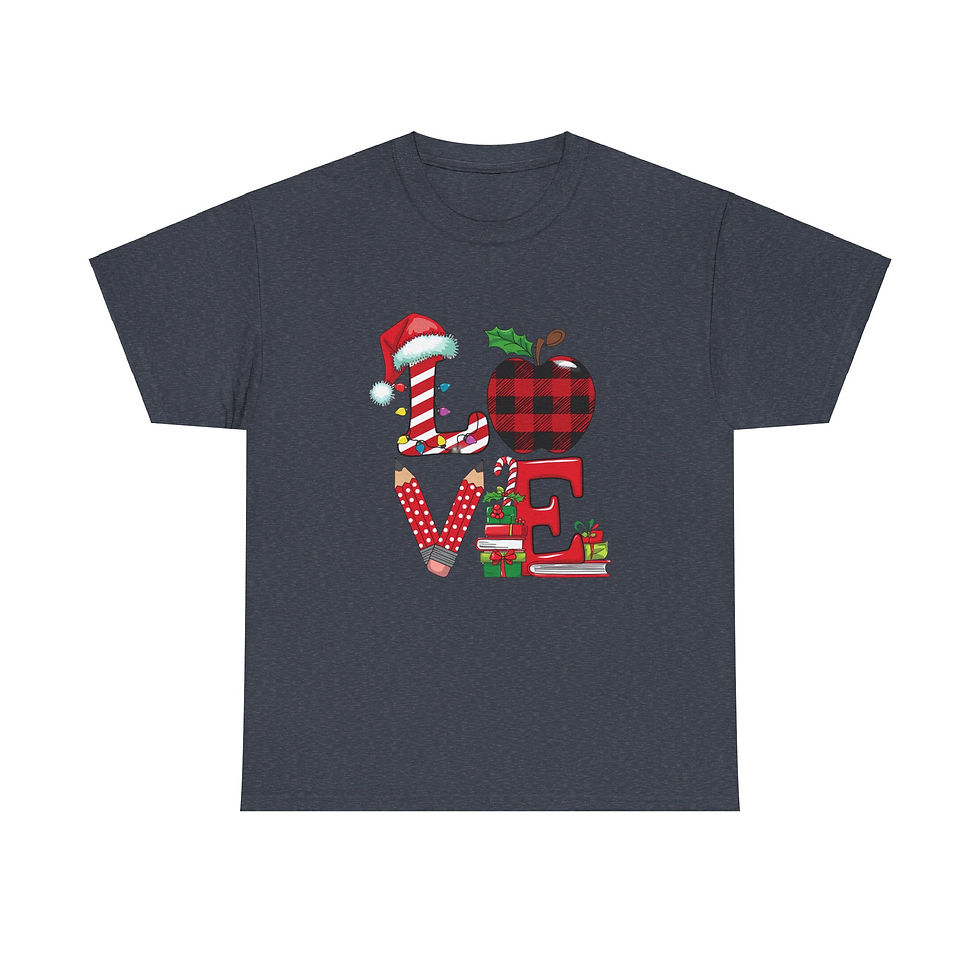 Thumbnail: LOVE Teacher Christmas Shirt Tee