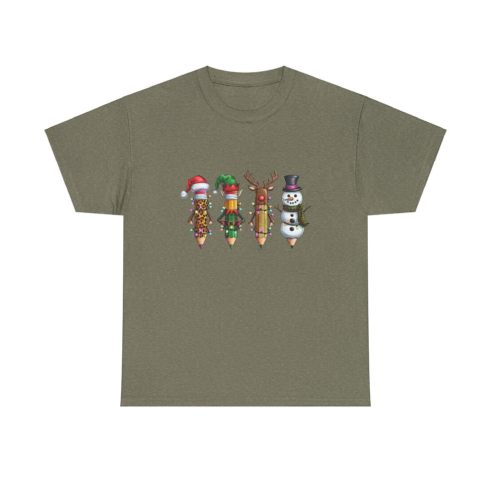 Thumbnail: Christmas Pencils (2) Teacher Christmas Shirt Tee