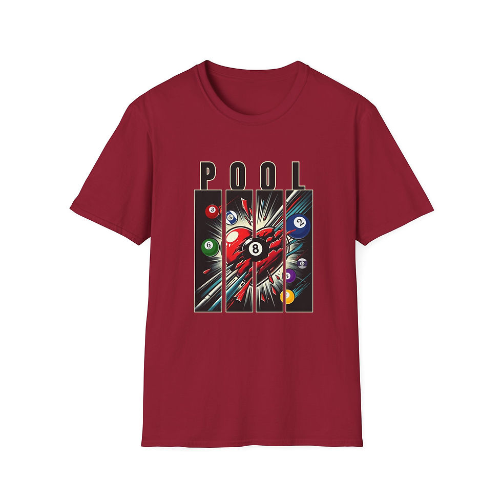 Thumbnail: Exploding Heart Pool Tee Unisex Softstyle T-Shirt