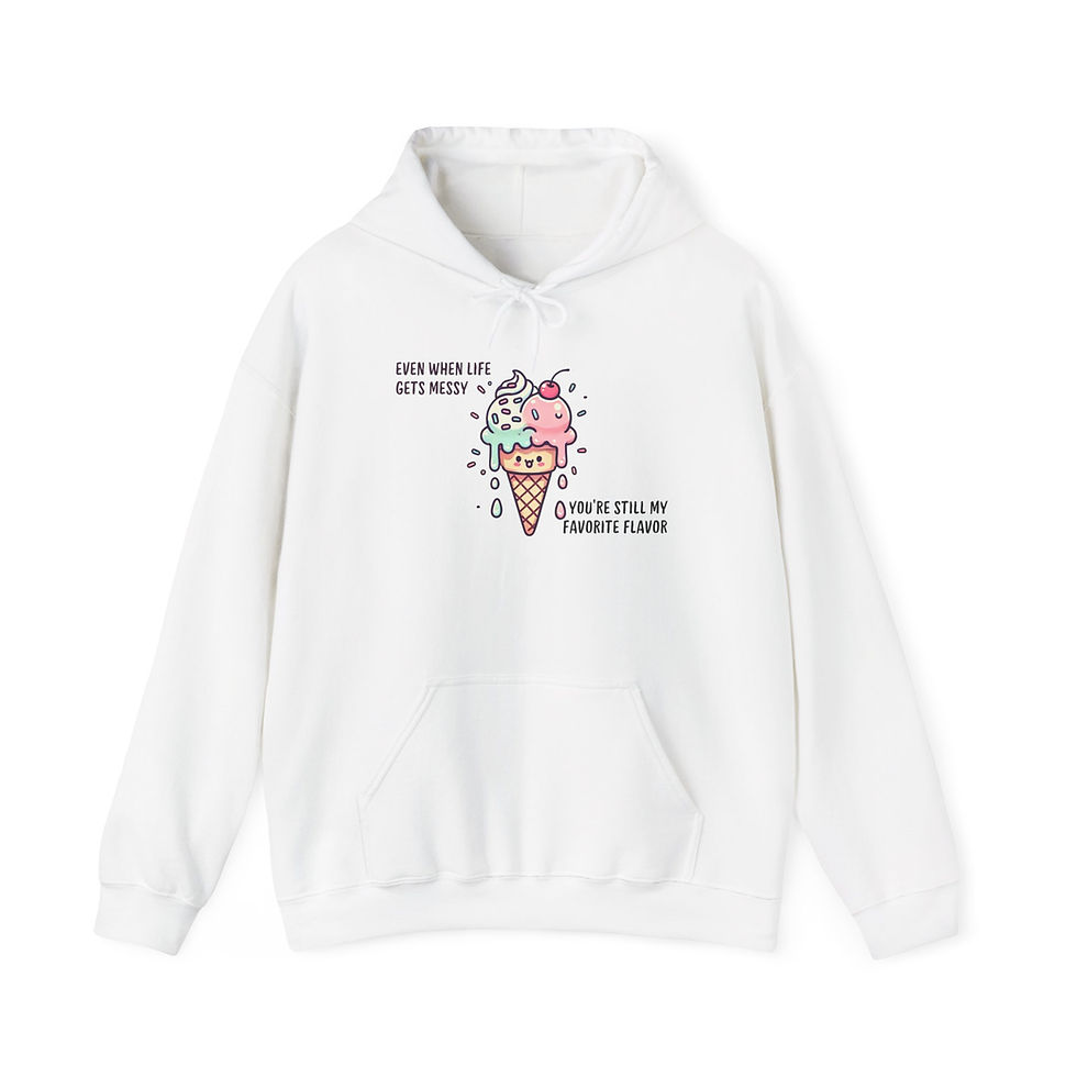 Thumbnail: Life Gets Messy Retro Ice Cream Hoodie
