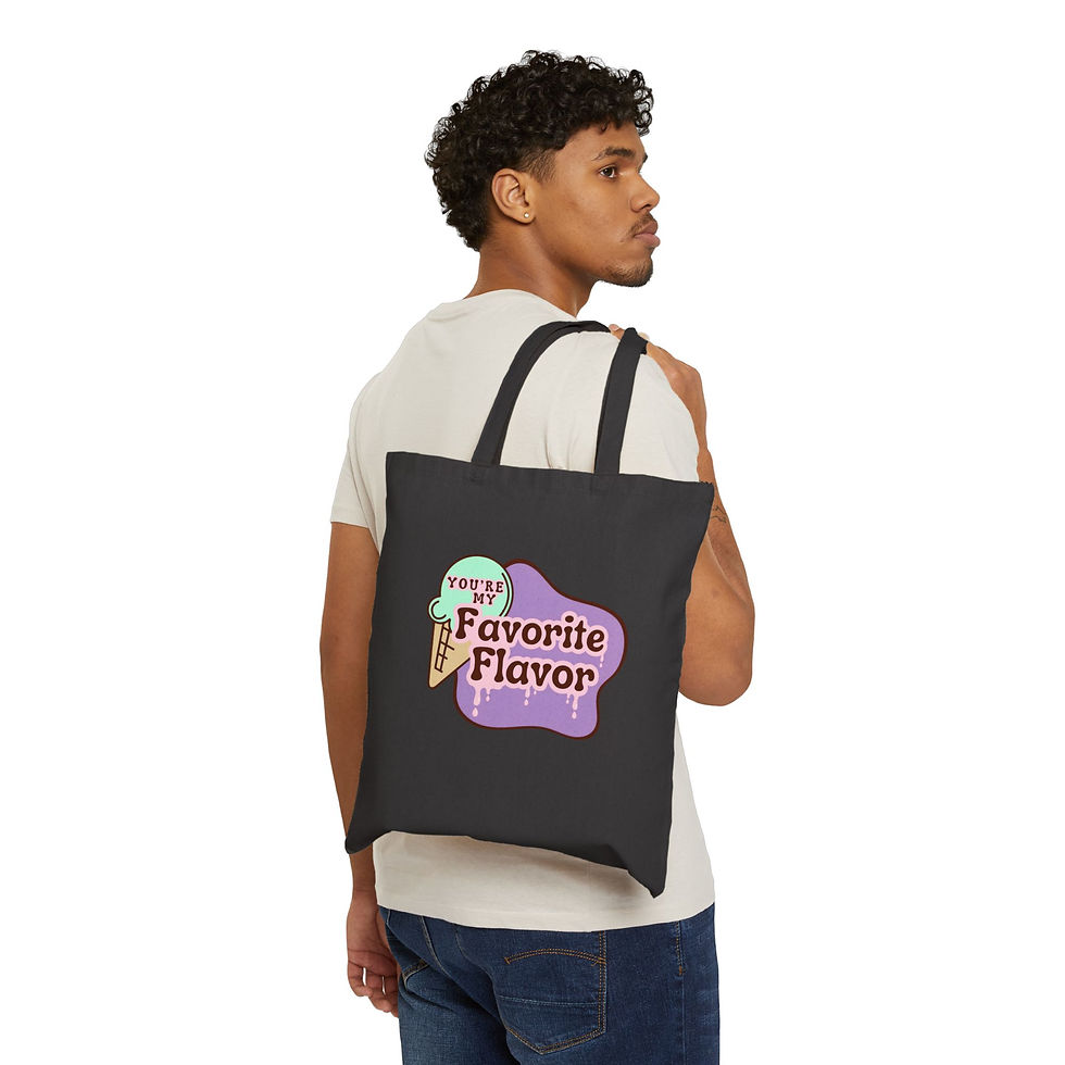 Thumbnail: Favorite Flavor Colored Retro Ice Cream Tote Bag