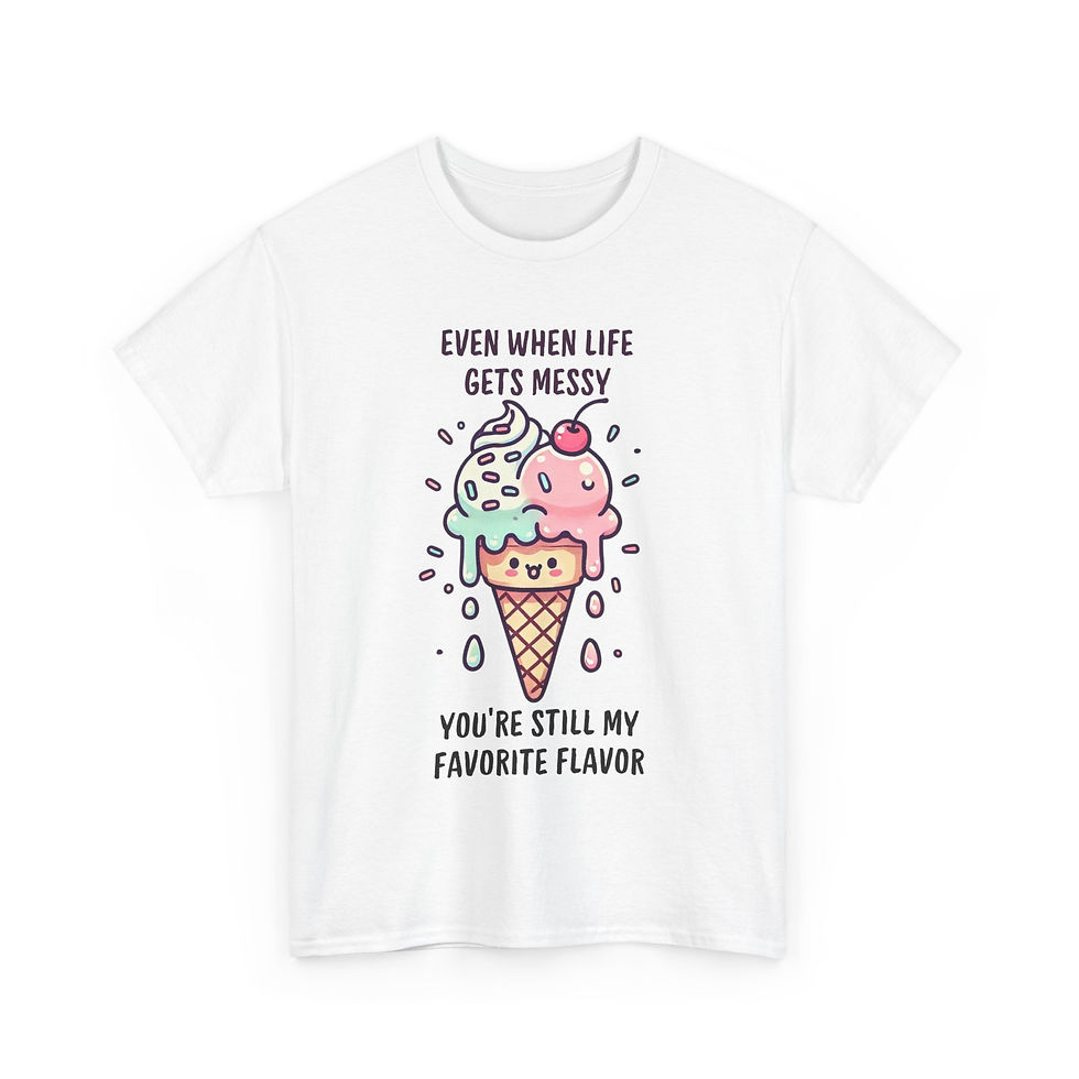 Thumbnail: Life Gets Messy Retro Ice Cream T-Shirt