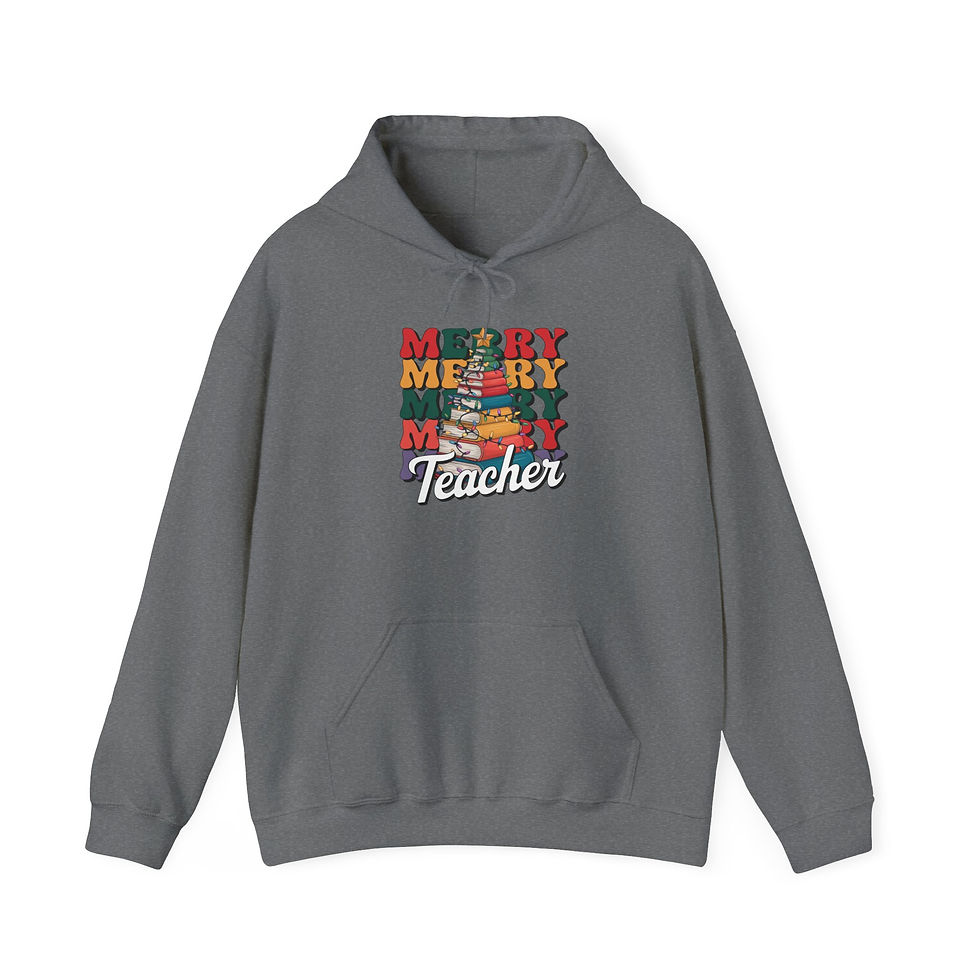 Thumbnail: Merry Teacher Christmas Sweater Hoodie