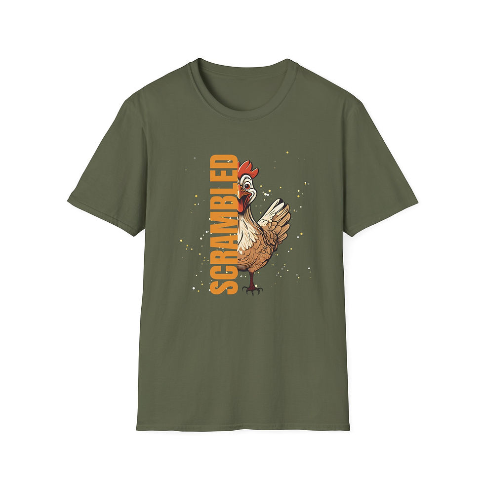 Thumbnail: Scrambled Funny Chicken Tee Unisex Softstyle T-Shirt