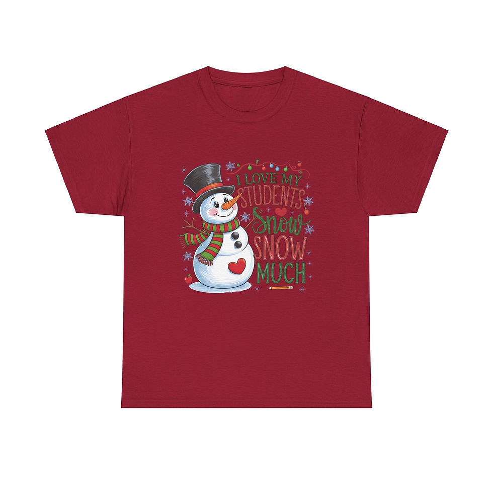 Thumbnail: I Love My Students Snow Much Teacher Christmas Shirt Tee