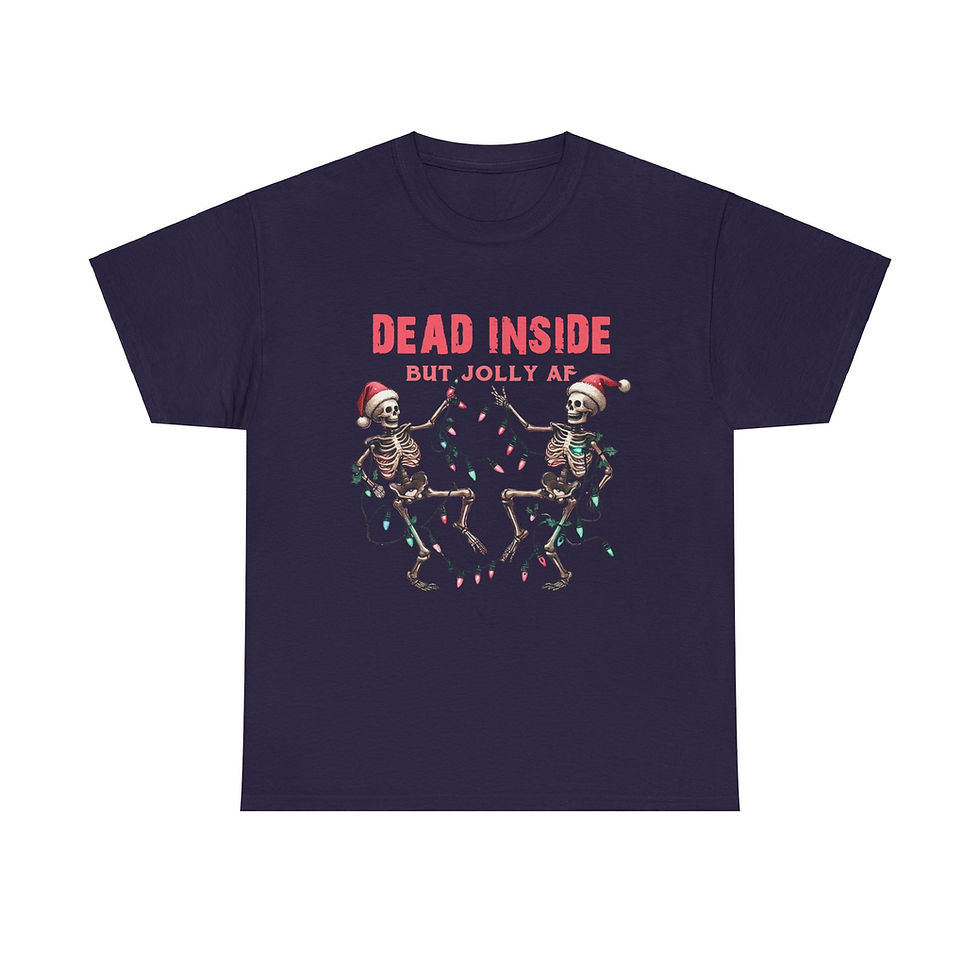 Thumbnail: Dead Inside but Jolly AF Funny Christmas Shirt Tee