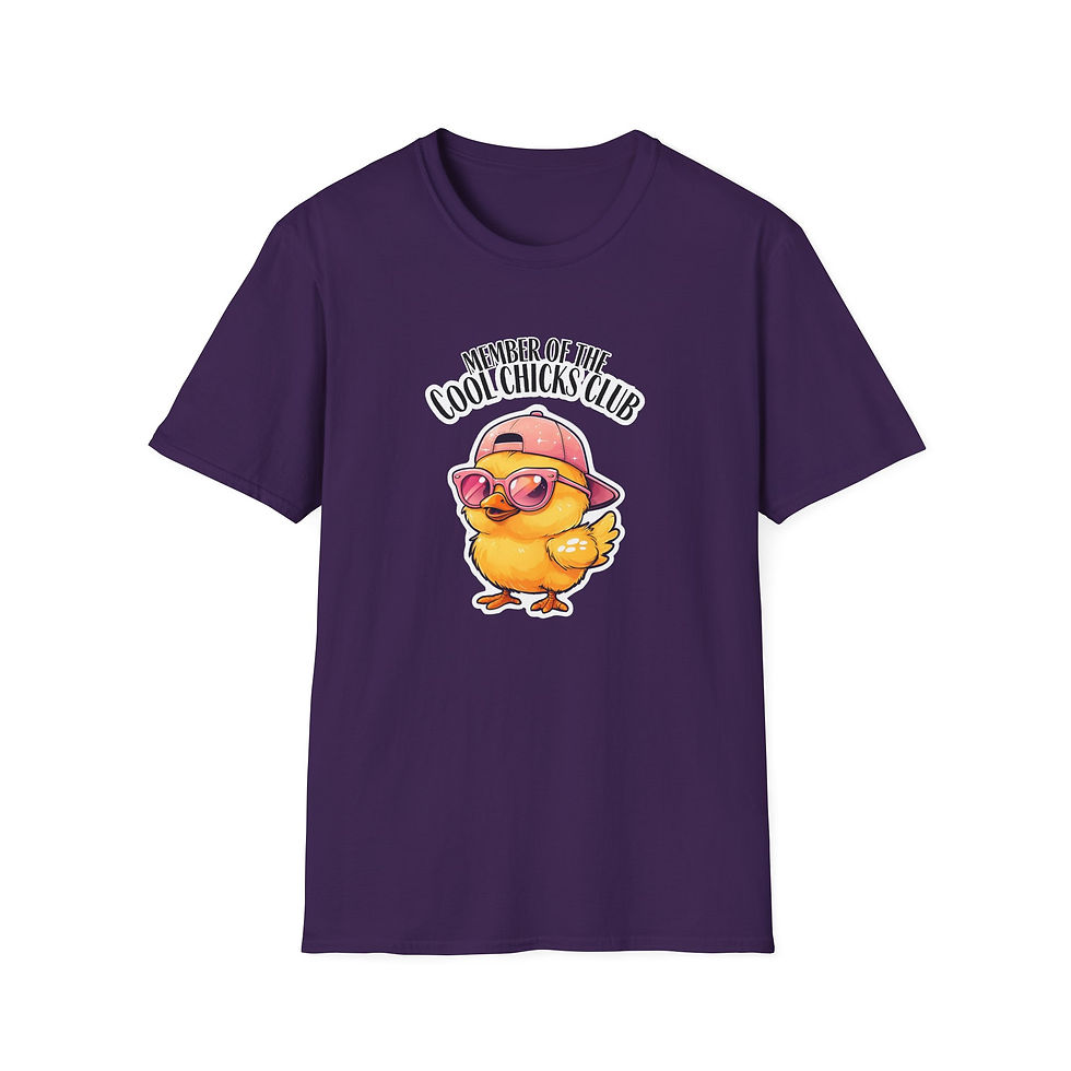Thumbnail: Cool Chicks Club Funny Chicken Tee Unisex Softstyle T-Shirt