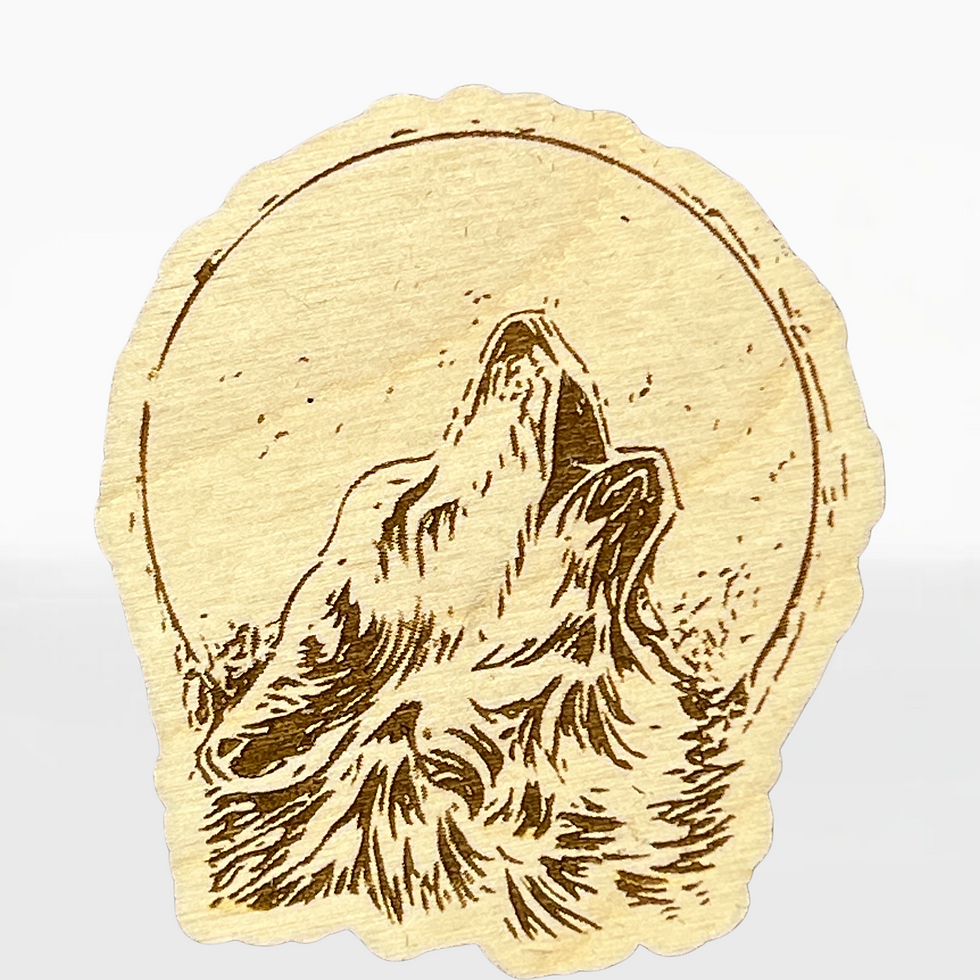 Thumbnail: Wolf Wood Sticker