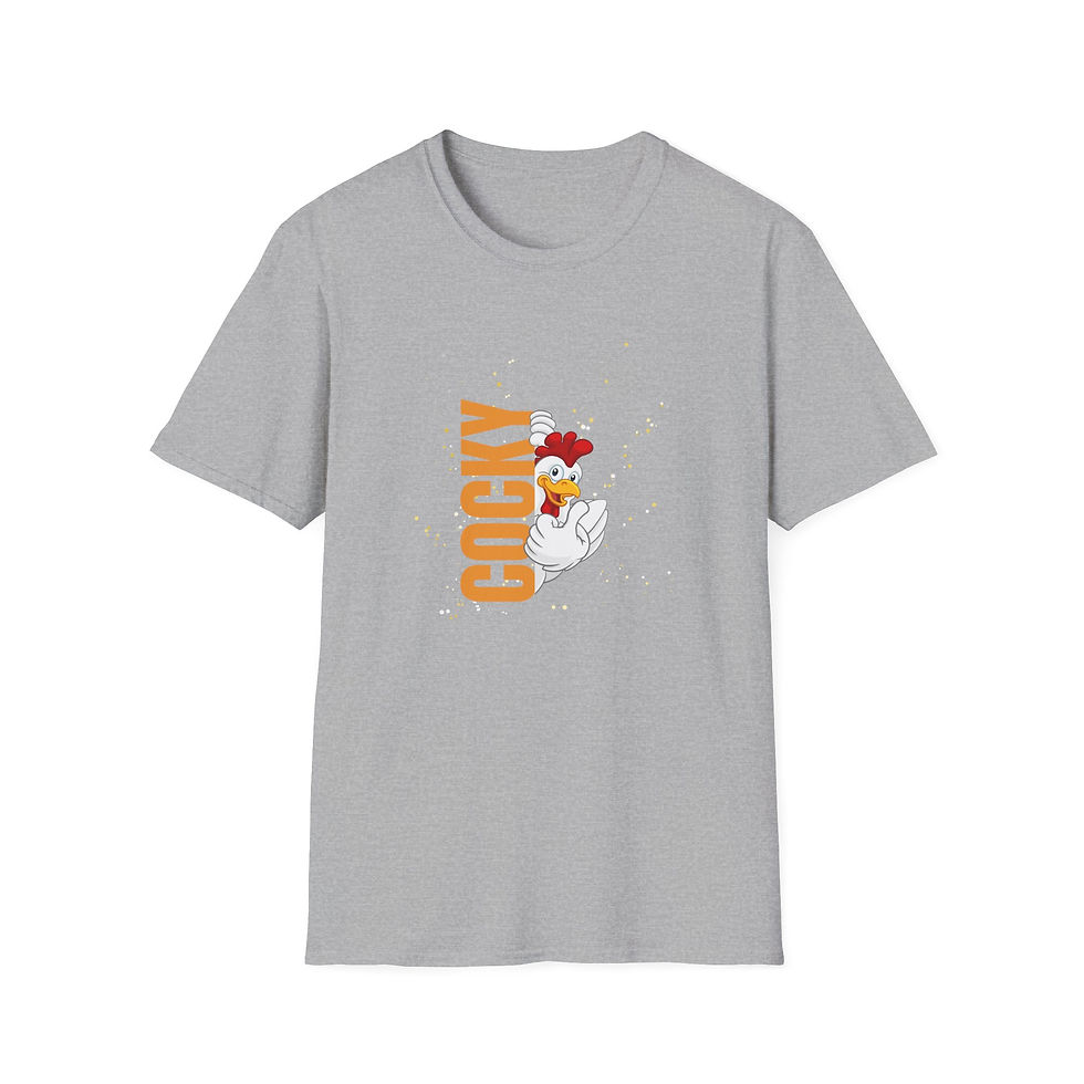 Thumbnail: Cocky Funny Chicken Tee Unisex Softstyle T-Shirt