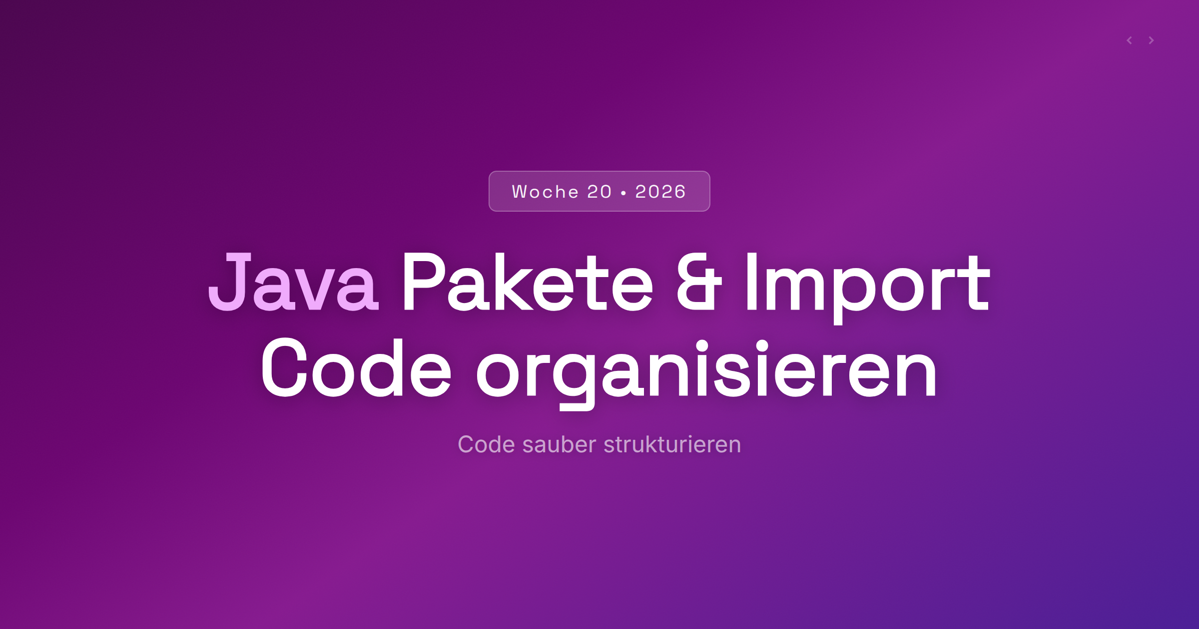 Java Pakete & Import verstehen