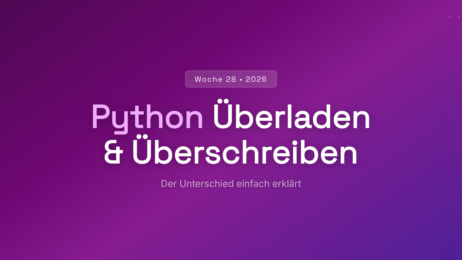 Python Überladen Überschreiben: Der Unterschied erklärt