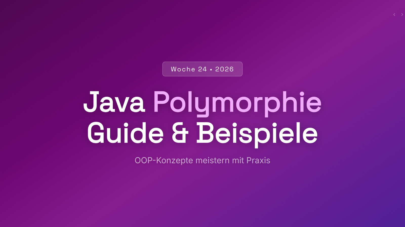 Java Polymorphie verstehen: Guide & Beispiele
