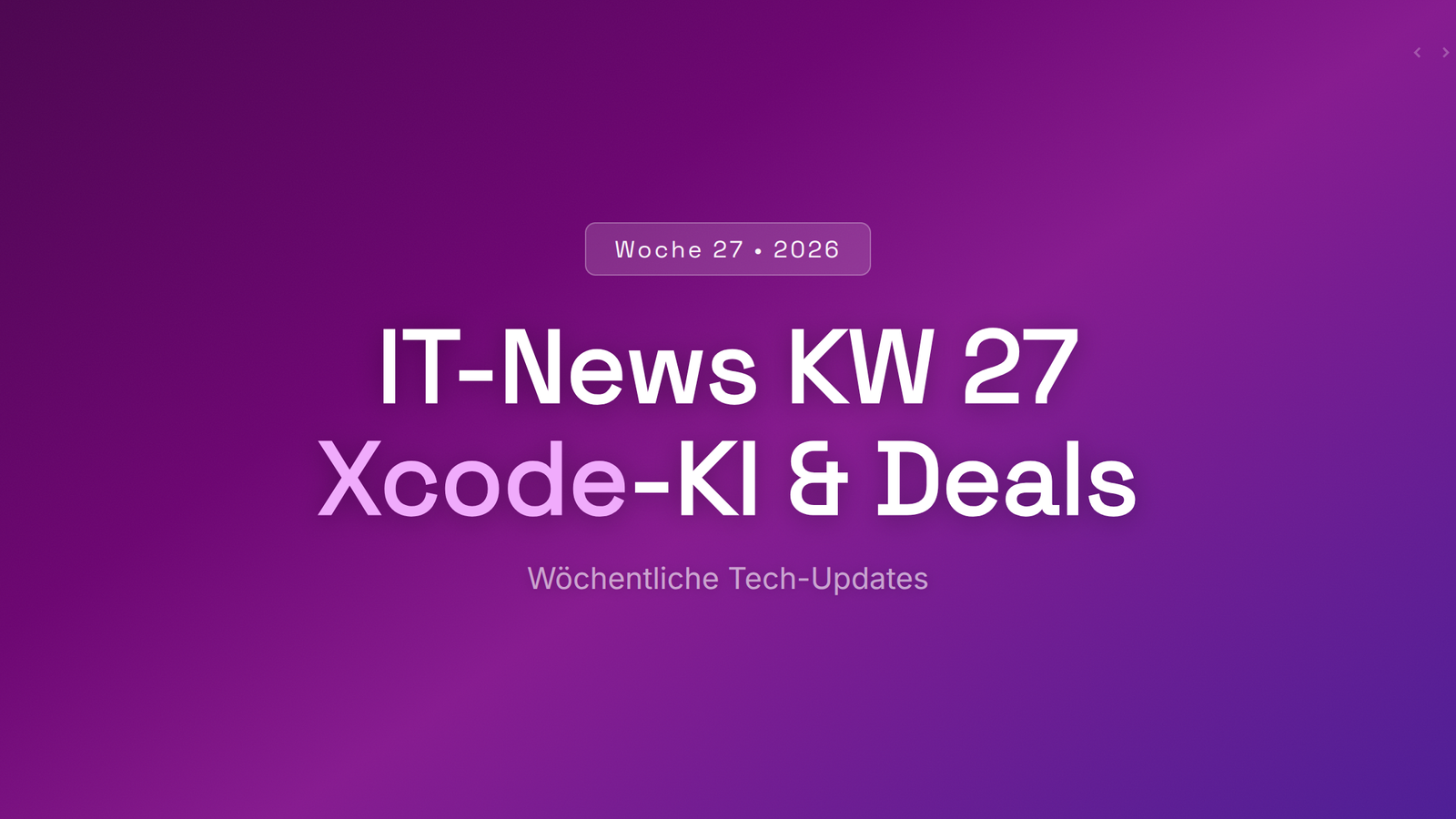 IT-News KW 27: Bahn-Chaos, Xcode-KI & Prime-Day-Deals