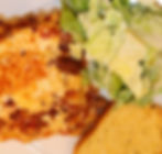 Meat Lasagna with Garlic Bread & a choice of Salad