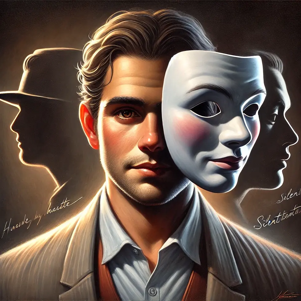 a narcissist with mask, and different personality