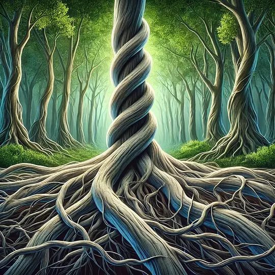 DALL·E 2024-12-18 10.32.45 - A realistic illustration representing addiction as entwined t